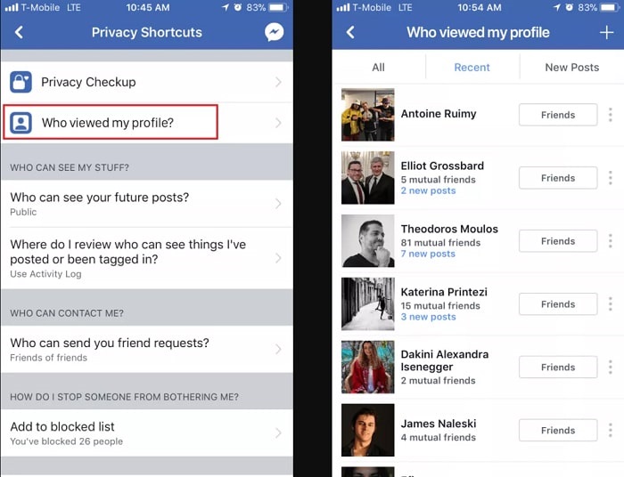 Cách kiểm tra xem ai hay vào facebook của mình (iPhone và Android)