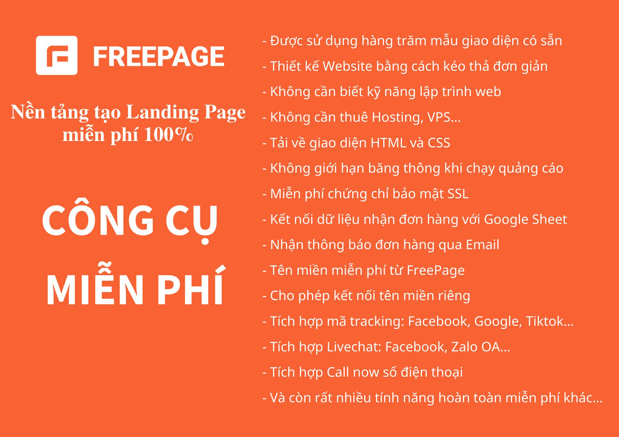 Tạo Landing Page miễn phí 100% - Website Landing Page miễn phí
